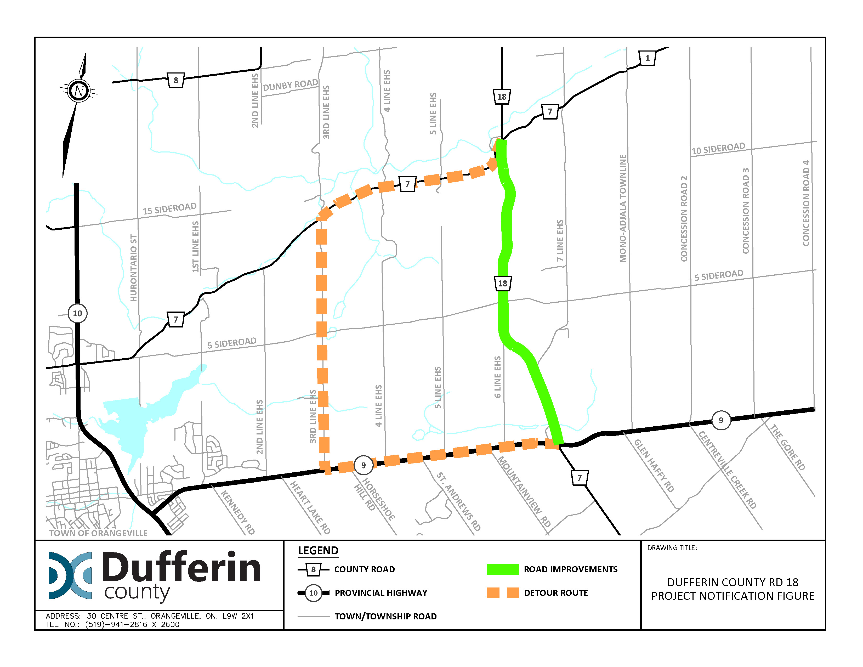 Dufferin County Road Improvement Project on County Road 18 (Airport Road)